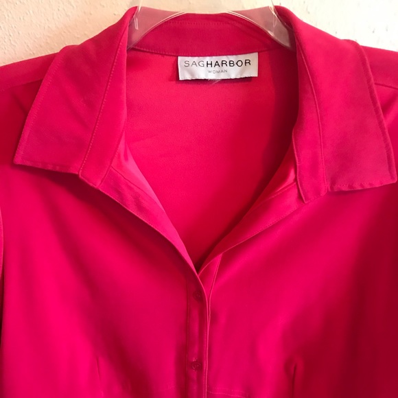 - #165)💖Stylish JACKET 💖NEW 💕Fuchsia-SAG HARBOR - Picture 3 of 9